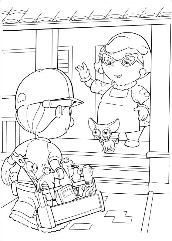 Plansa de colorat cu Handy Manny 29 22